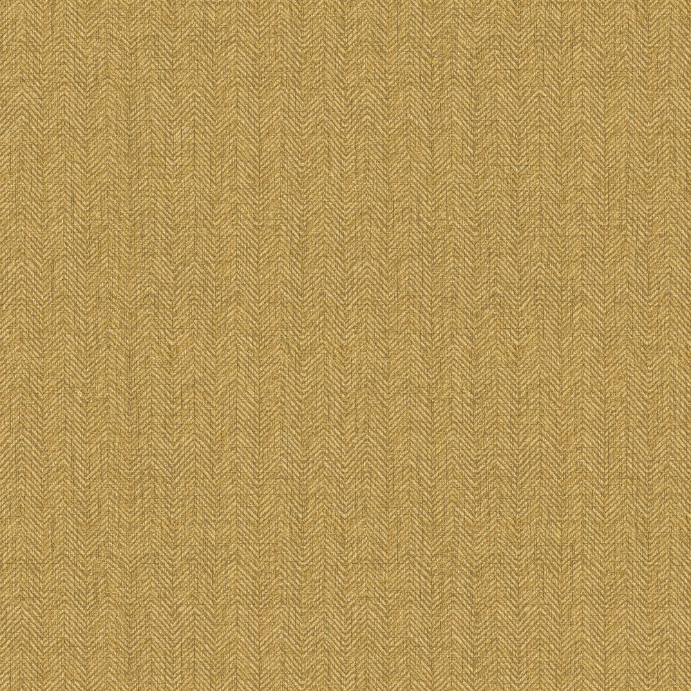 Royal Herringbone Wallpaper in Mustard