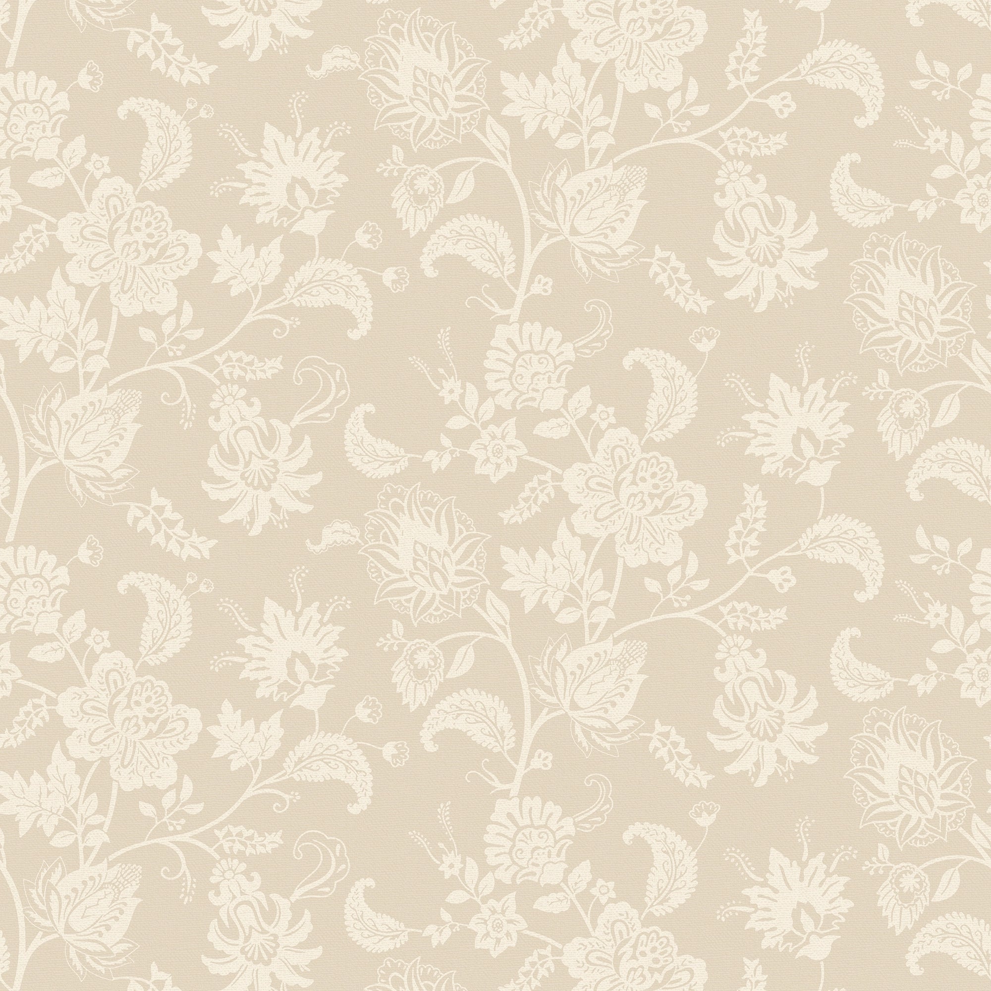 Balmoral Baroque Wallpaper Warm Cream on Latte