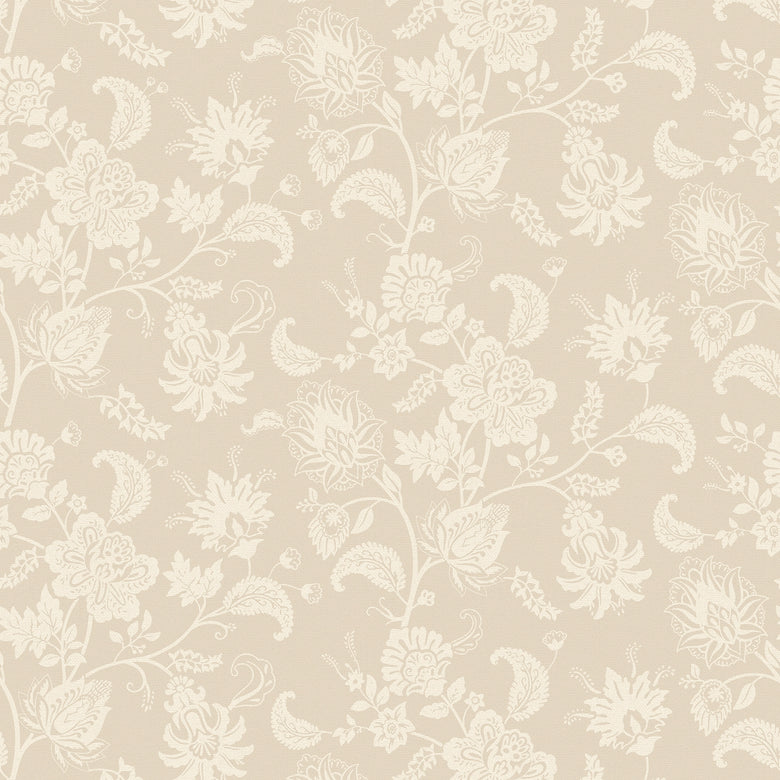 Balmoral Baroque Wallpaper Warm Cream on Latte