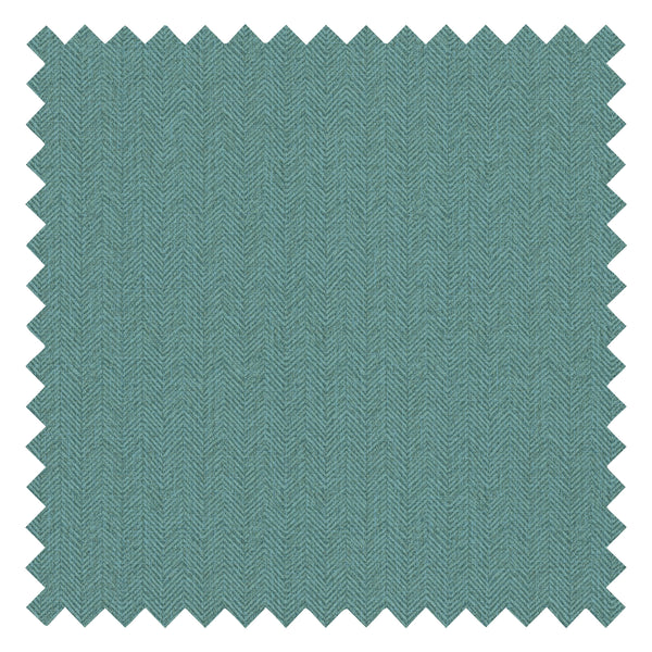 Royal Herringbone Fabric in Dark Seafoam