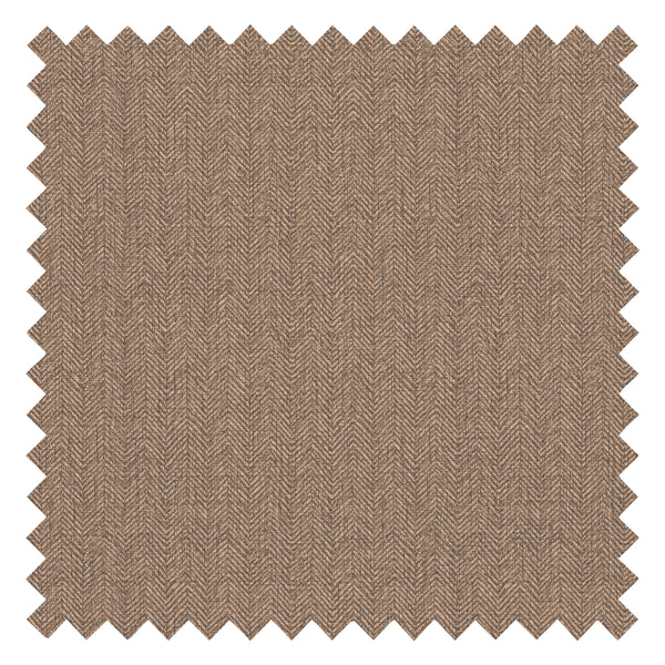 Royal Herringbone Fabric in Dark Camel