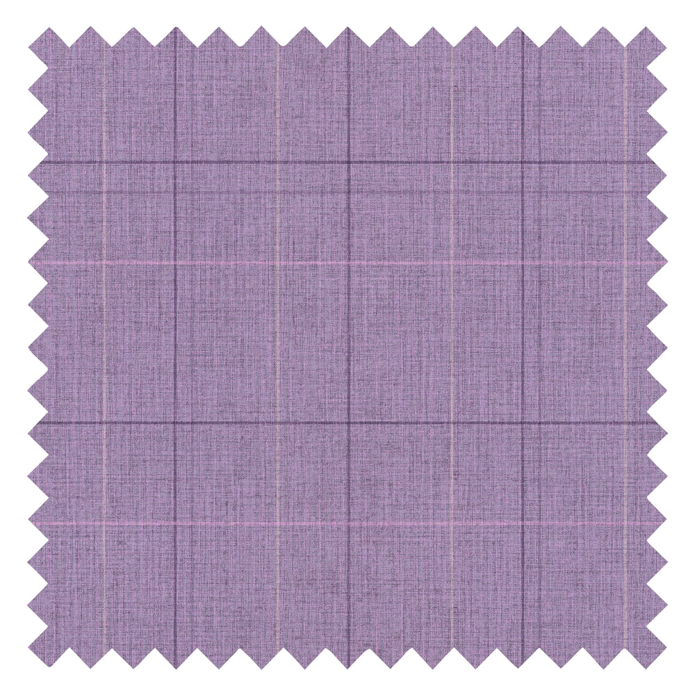 Royal Check Fabric in Lavender, Plum and Beige