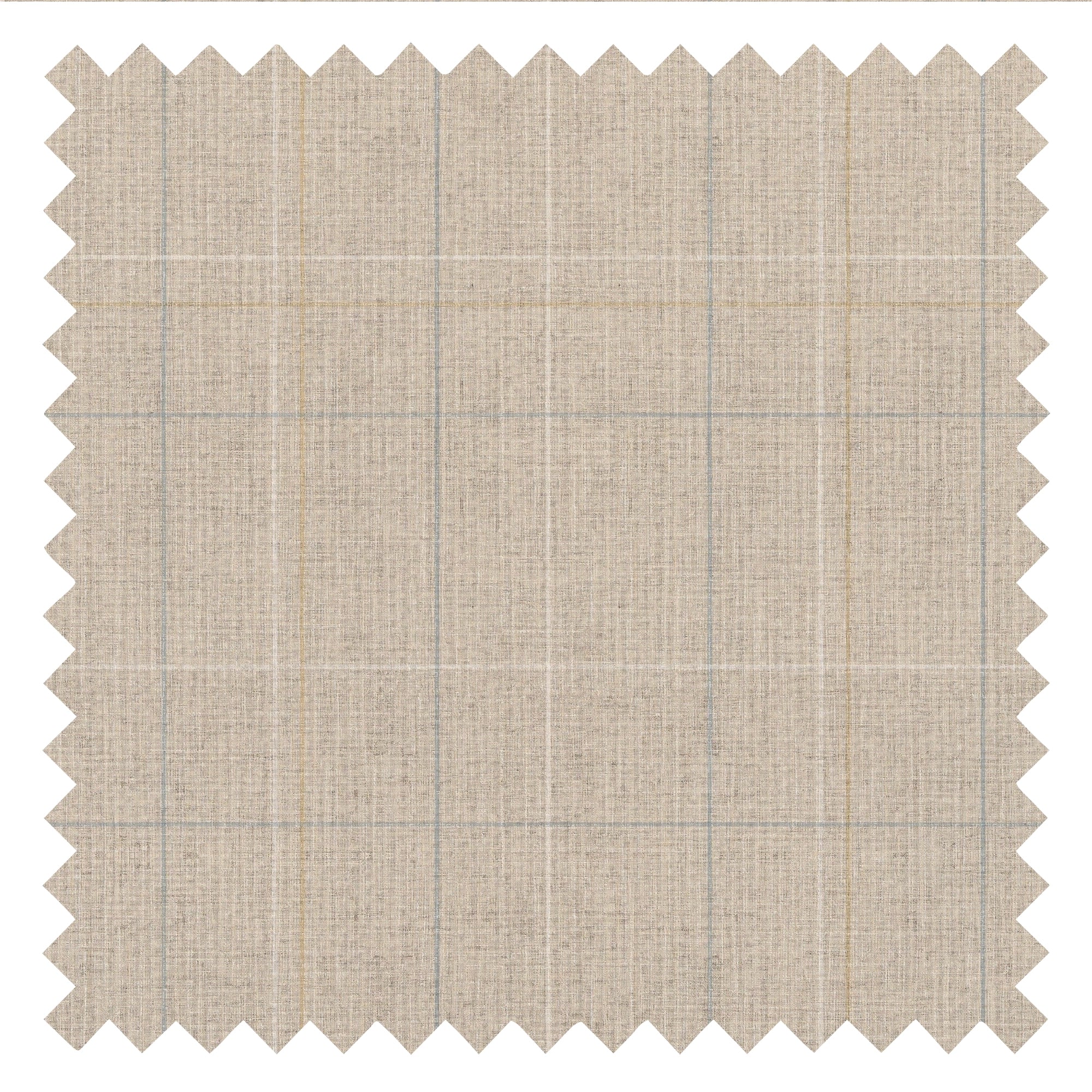 Royal Check Fabric in Cream, Blue and Yellow
