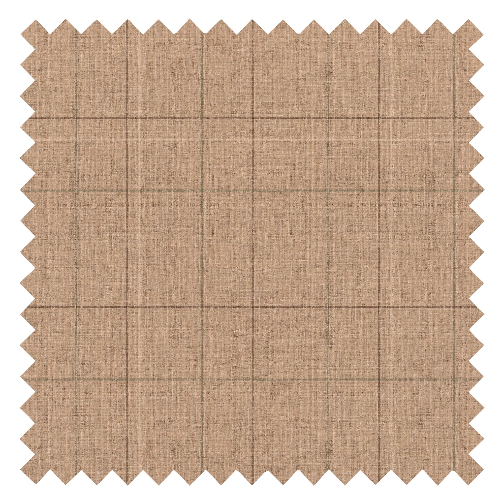 Royal Check Fabric in Camel, Whiskey and Peat