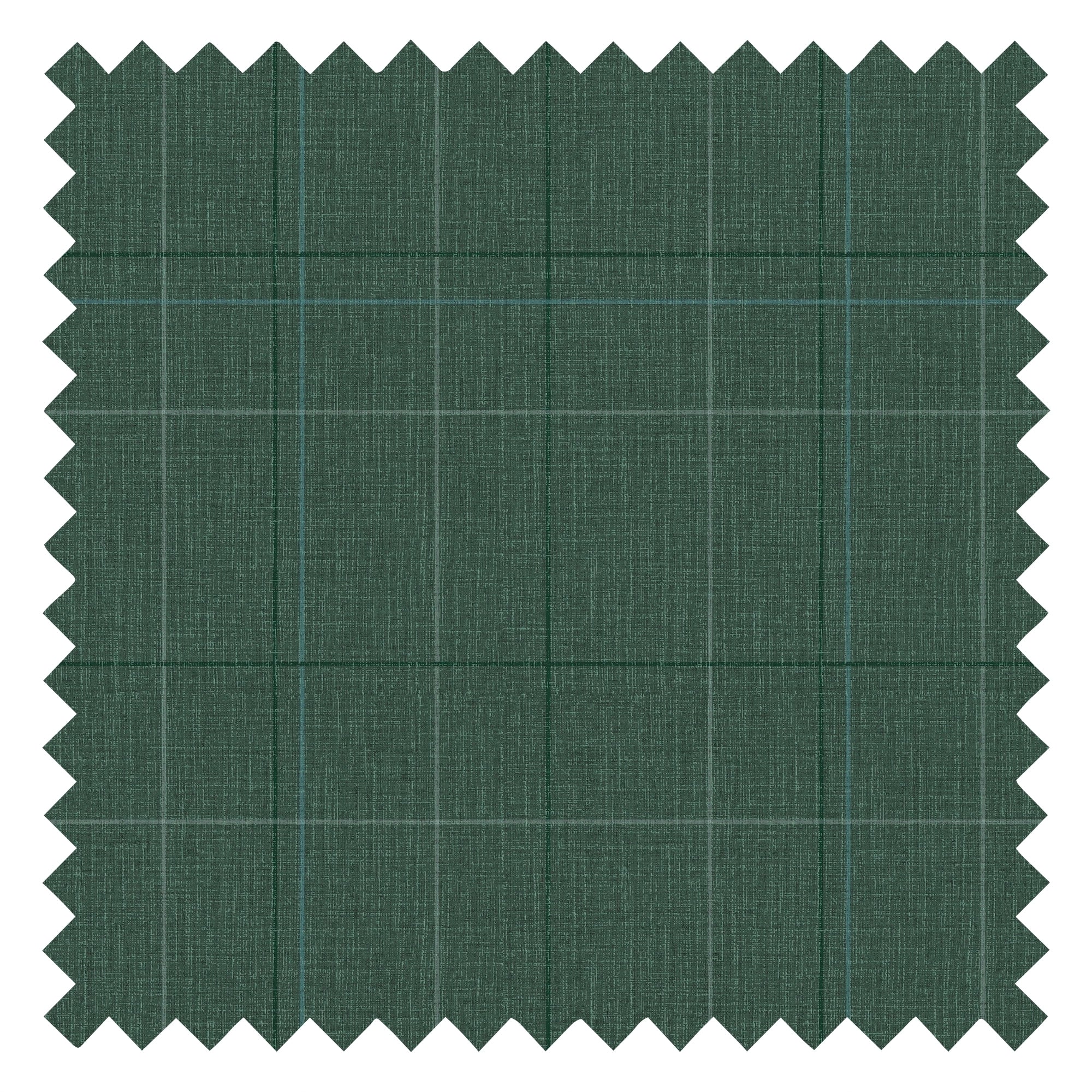 Royal Check Fabric in Dark Green, Sage and Turquoise
