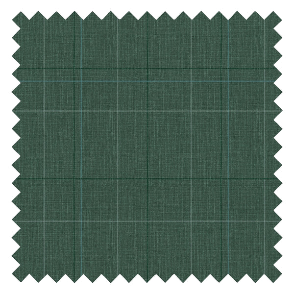 Royal Check Fabric in Dark Green, Sage and Turquoise