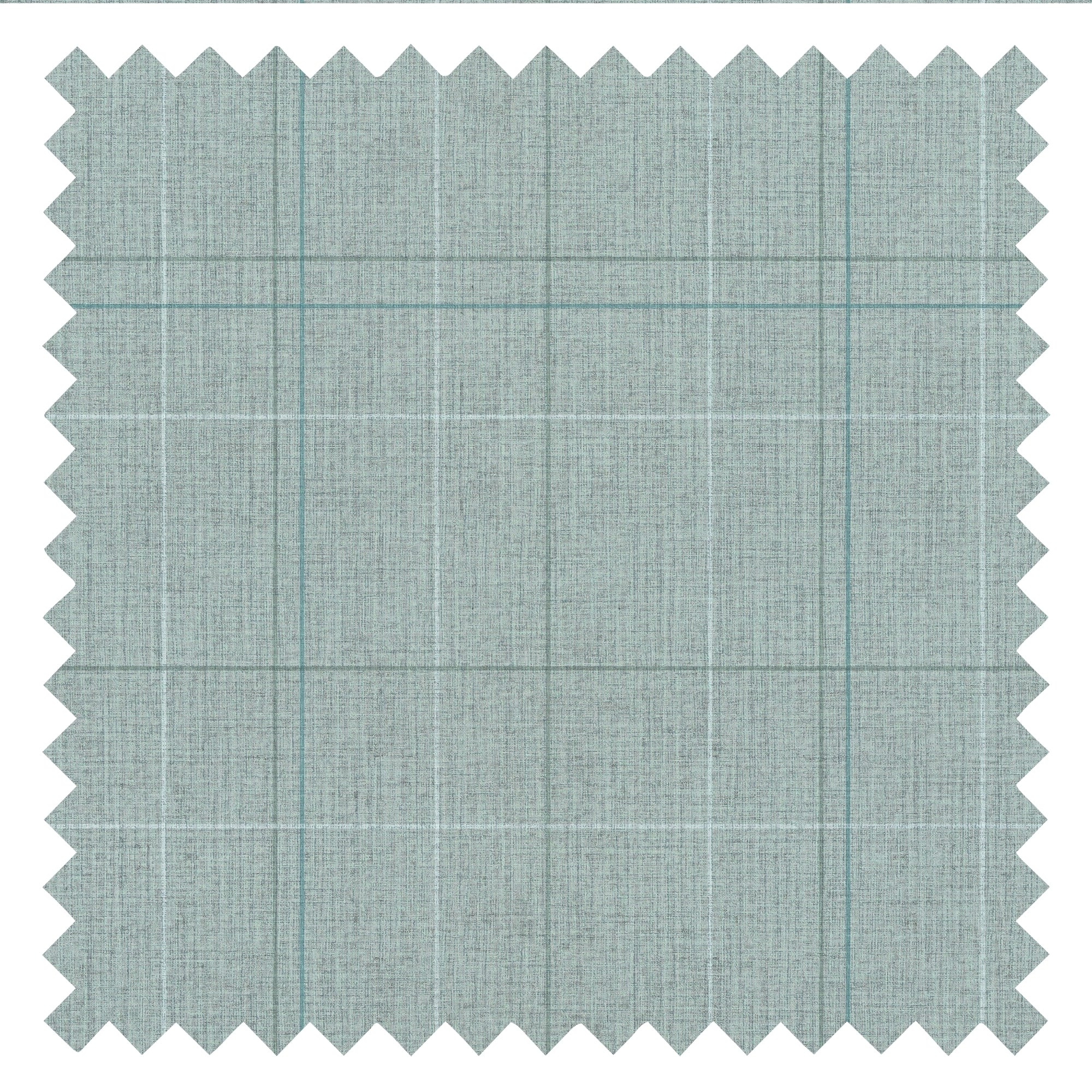 Royal Check Fabric in Seafoam, Dark Green and Turquoise