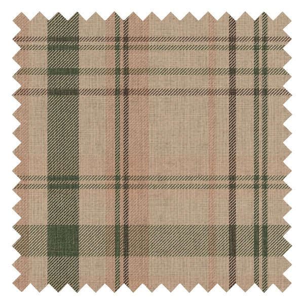 Royal Tartan Fabric in Camel, Whiskey and Peat
