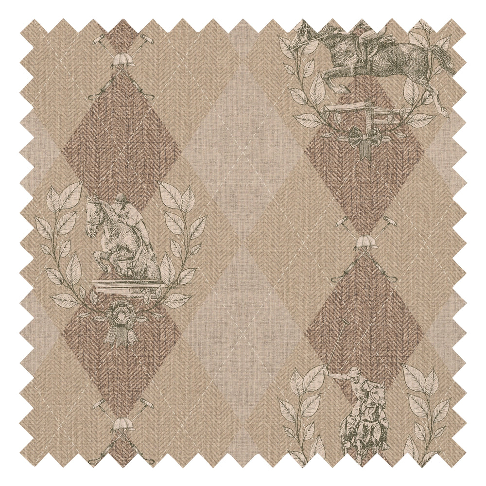 Racing Silk Fabric in Camel & Whiskey