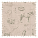 Vintage Sport Sketch Fabric in Camel & Peat