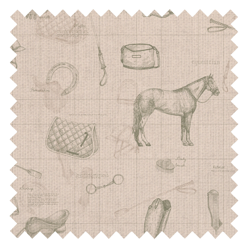 Vintage Sport Sketch Fabric Sketch in Camel & Peat