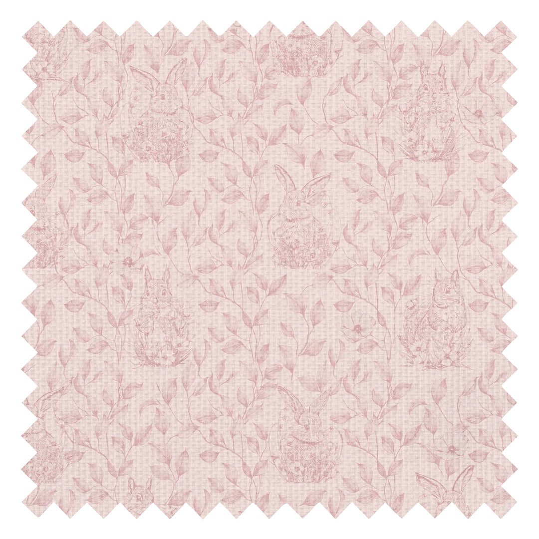 Woodland Sanctuary Fabric in Dusty Pink on Pink