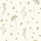Sample of Sweet Meadow Wallpaper in Sage Green on Cream