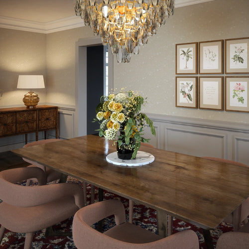 Rosehill Cottage Wallpaper in Cream on Buttercream