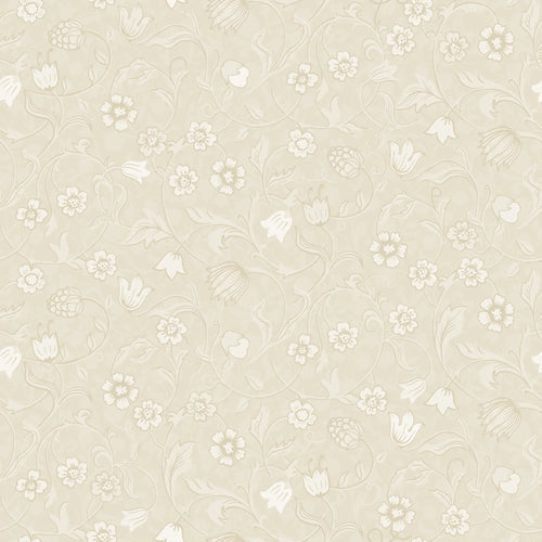 Rosehill Cottage Wallpaper in Cream on Buttercream