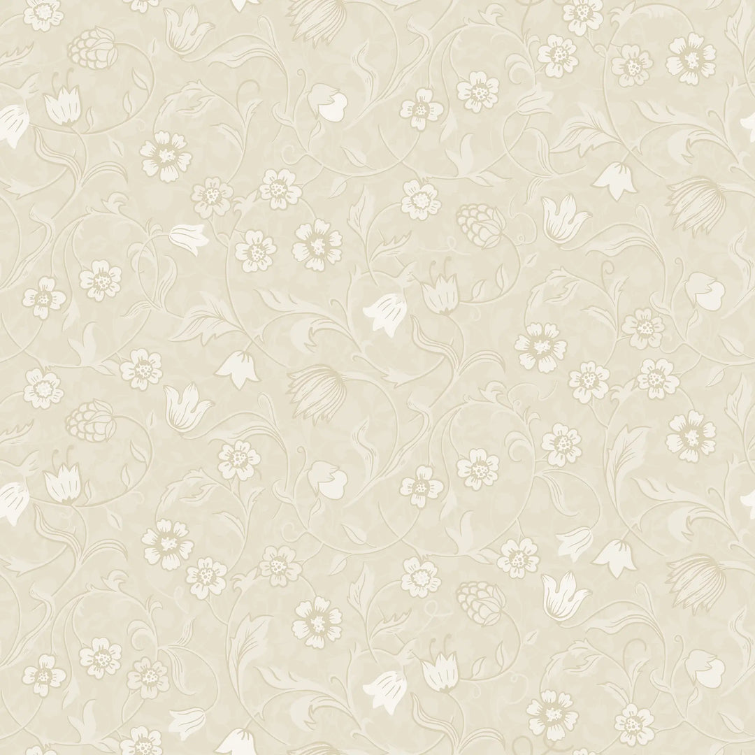 Sample of Rosehill Cottage Wallpaper in Cream on Buttercream
