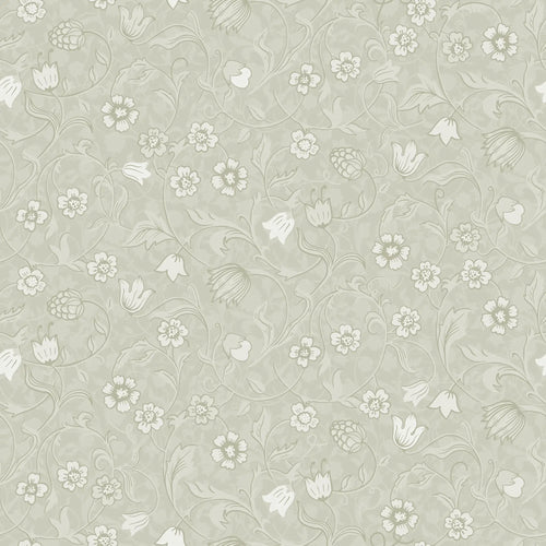 Rosehill Cottage Wallpaper in Cream on Soft Sage