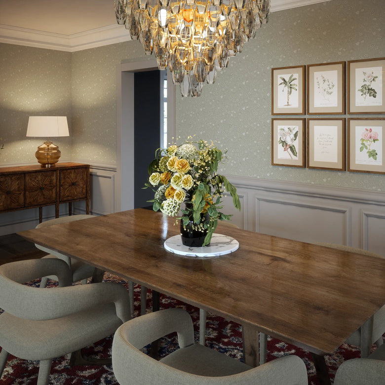 Rosehill Cottage Wallpaper in Cream on Soft Sage