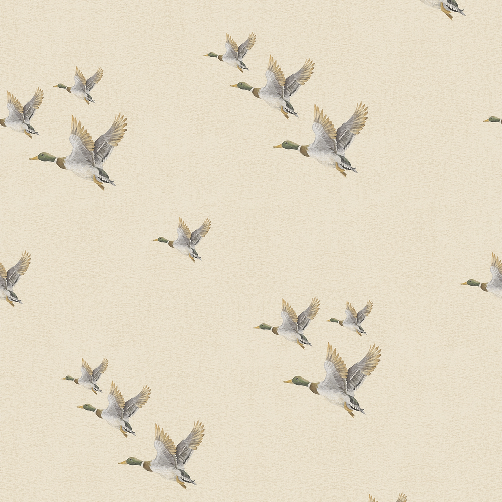 The Mallards Wallpaper in Buttercream