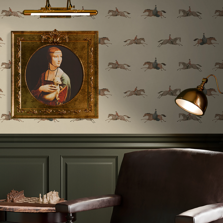 At the Races Wallpaper in Buttercream