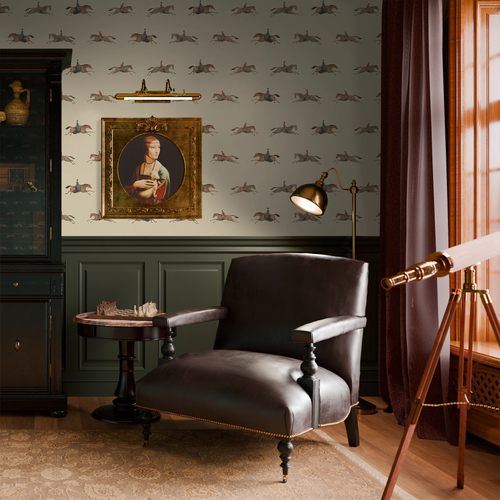 At the Races Wallpaper in Buttercream