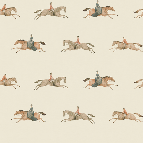 At the Races Wallpaper in Buttercream