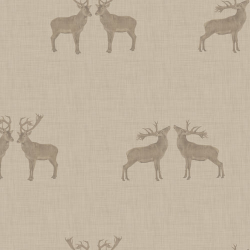Majestic Stag Wallpaper in Brow Tine Beige