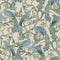 Sample of Aubrey Wallpaper in Blue and Navy on Cream