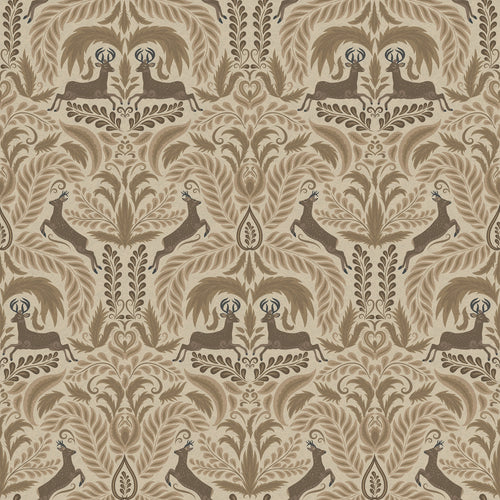 The Endearing Deer Wallpaper in Earthy Tones