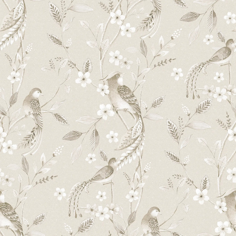 Sunrise Serenade Wallpaper in Muted Taupe