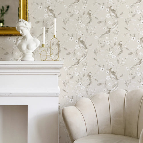 Sunrise Serenade Wallpaper in Muted Taupe