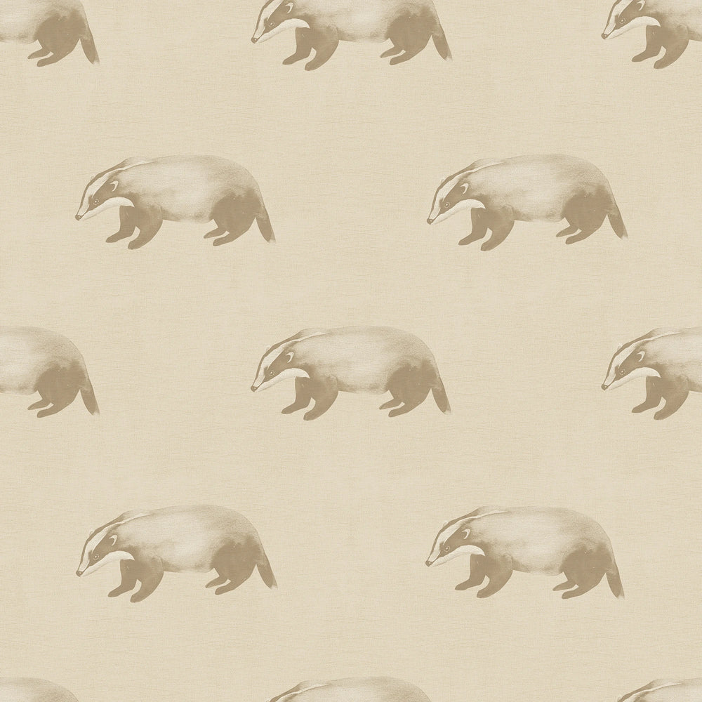 Lord Brocktree Wallpaper in Biscuit