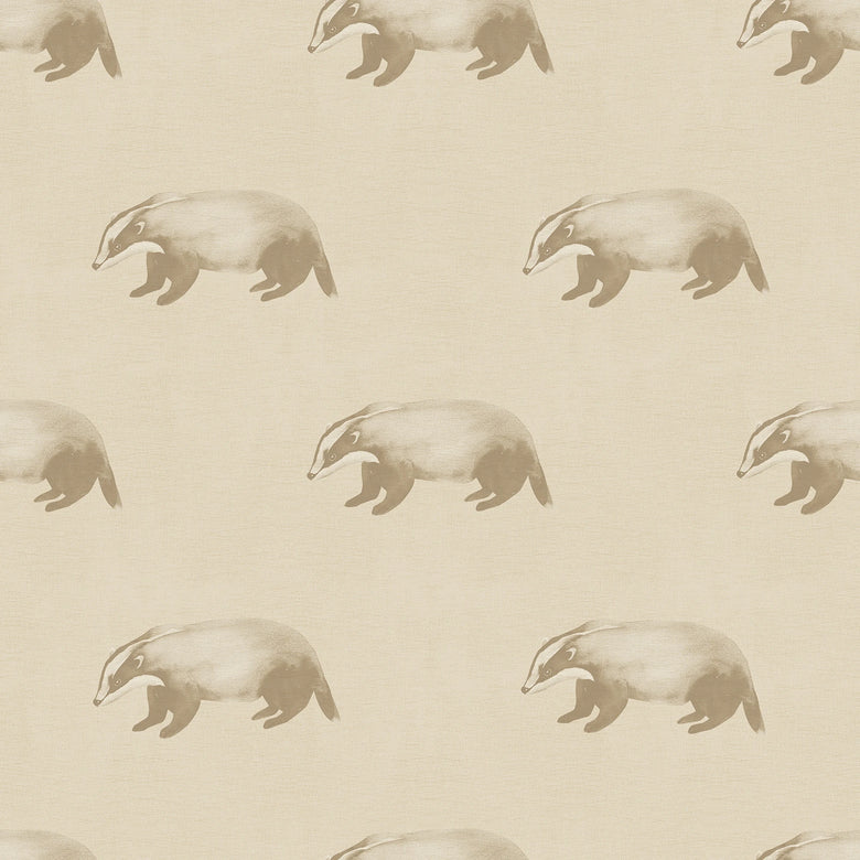 Lord Brocktree Wallpaper in Biscuit