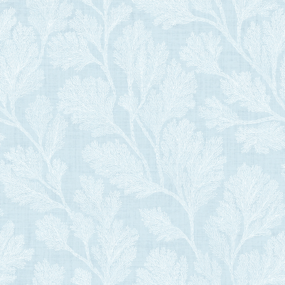 Coral Garden Wallpaper in Soft Blue