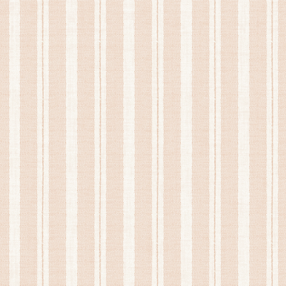 New England Stripe Wallpaper in Soft Spice