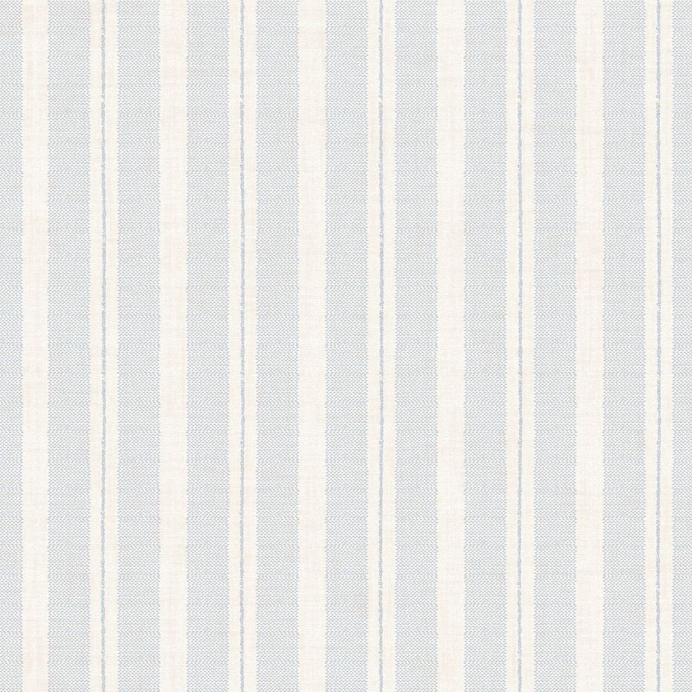 New England Stripe Wallpaper in Cornflower Blue