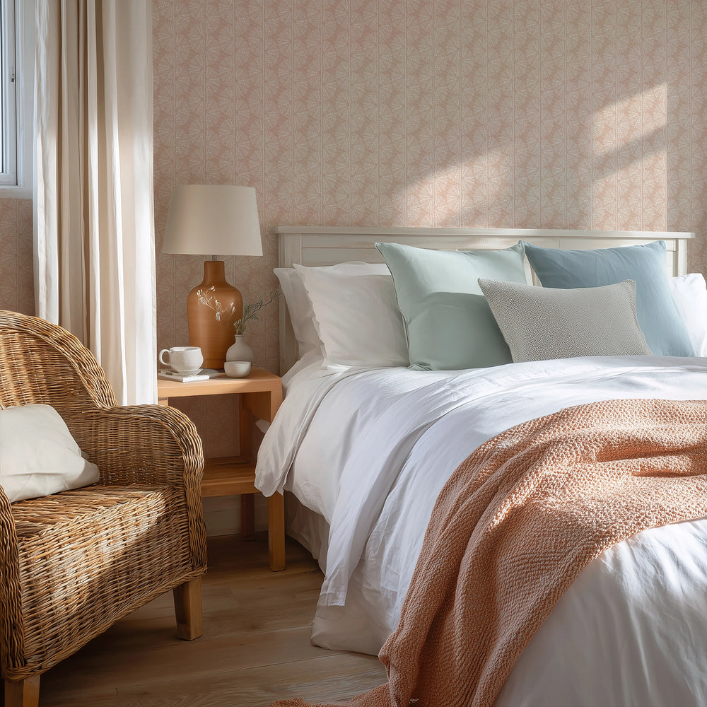 Delicate Sea Lace Wallpaper in Spice