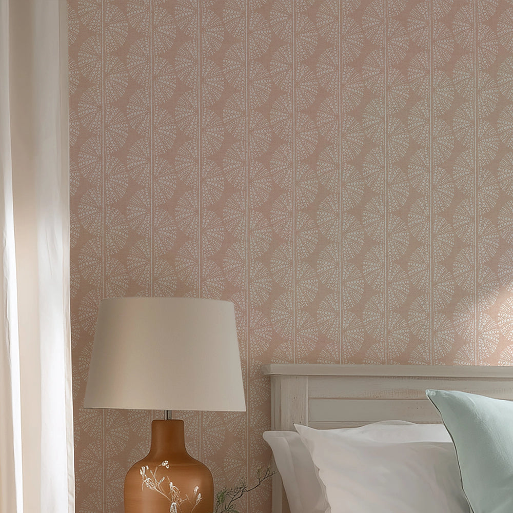 Delicate Sea Lace Wallpaper in Spice
