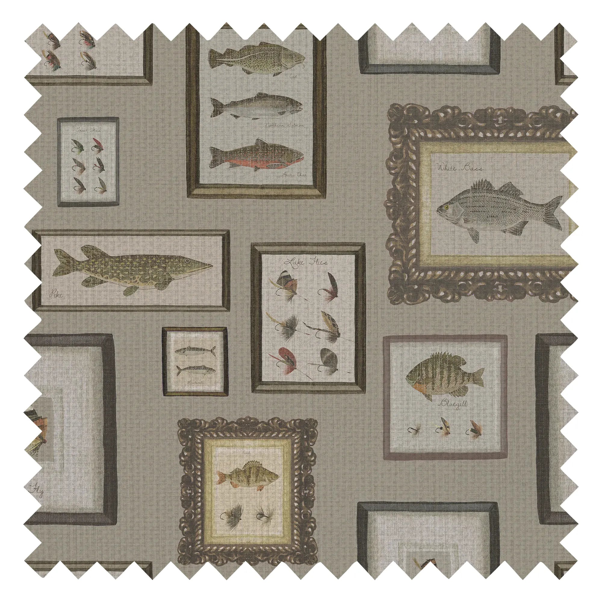 The Fisherman’s Haul Fabric in Bracken Green