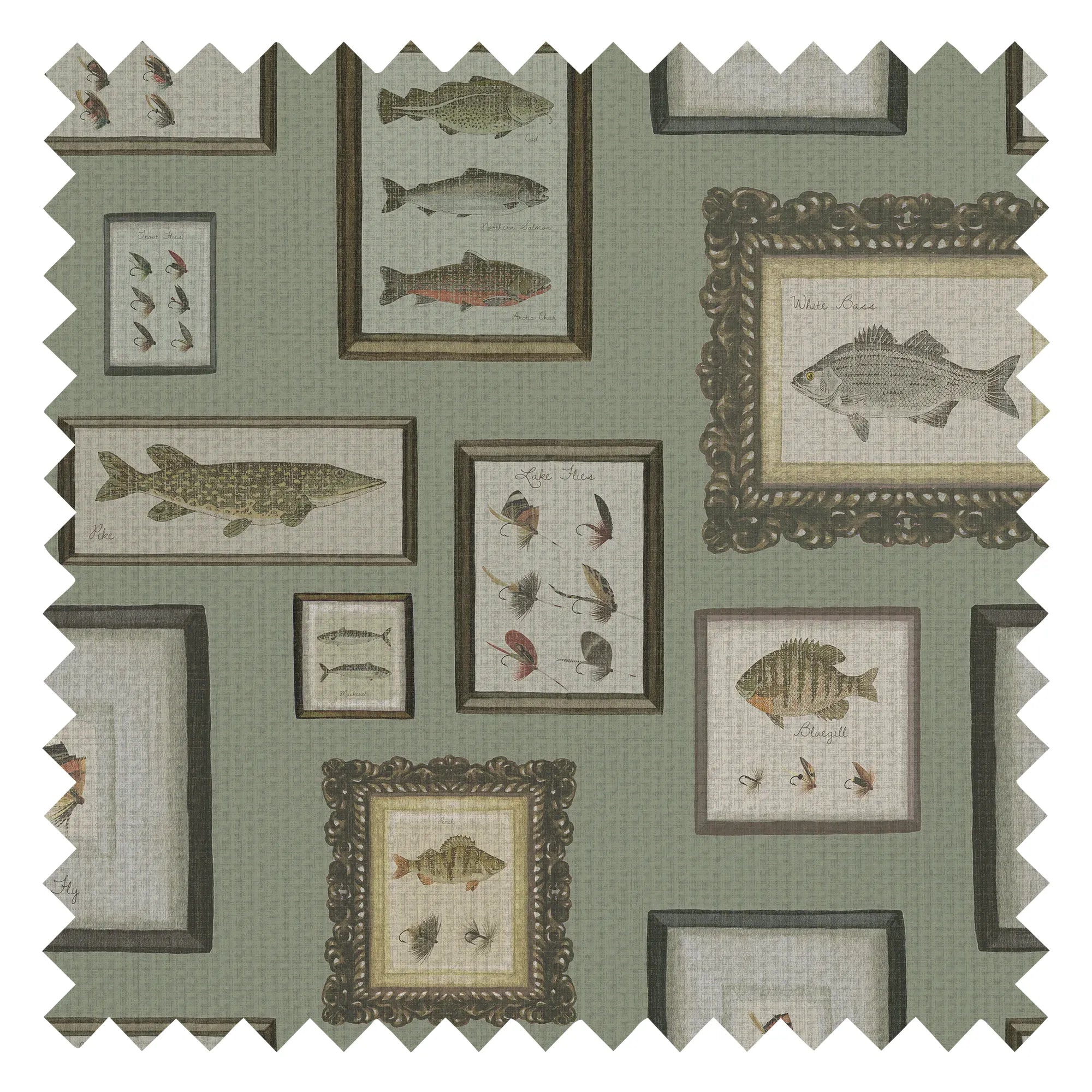 The Fisherman’s Haul Fabric in Moss Green