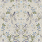Bramble and Beak Wallpaper in Blues and Greens on Taupe