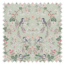 Bramble and Beak Fabric in Pinks and Greens on Sage