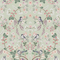 Bramble and Beak Wallpaper in Pinks and Greens on Sage