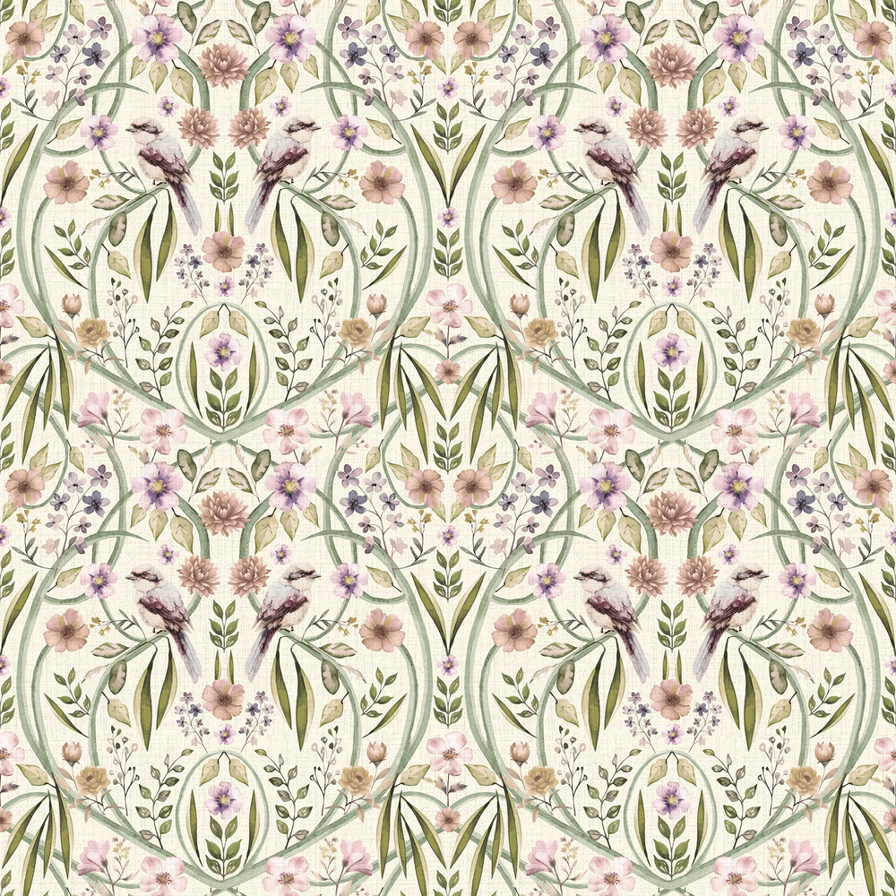 Phyllip Perch Wallpaper in Cream