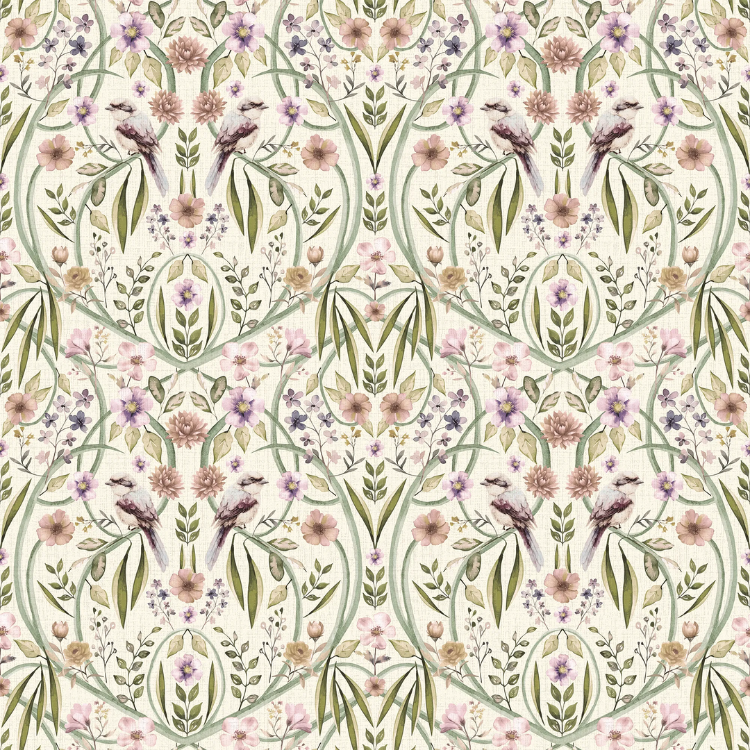 Phyllip Perch Wallpaper in Cream
