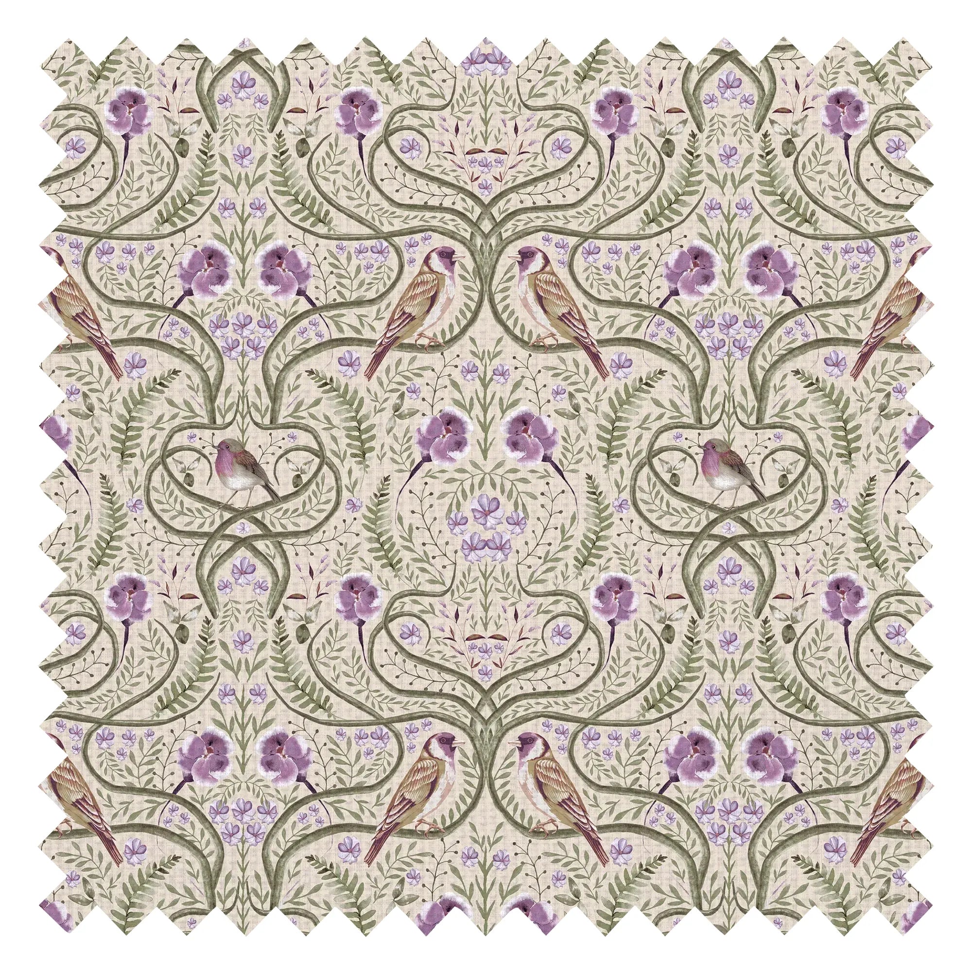 The Gilded Garden Fabric in Lilac