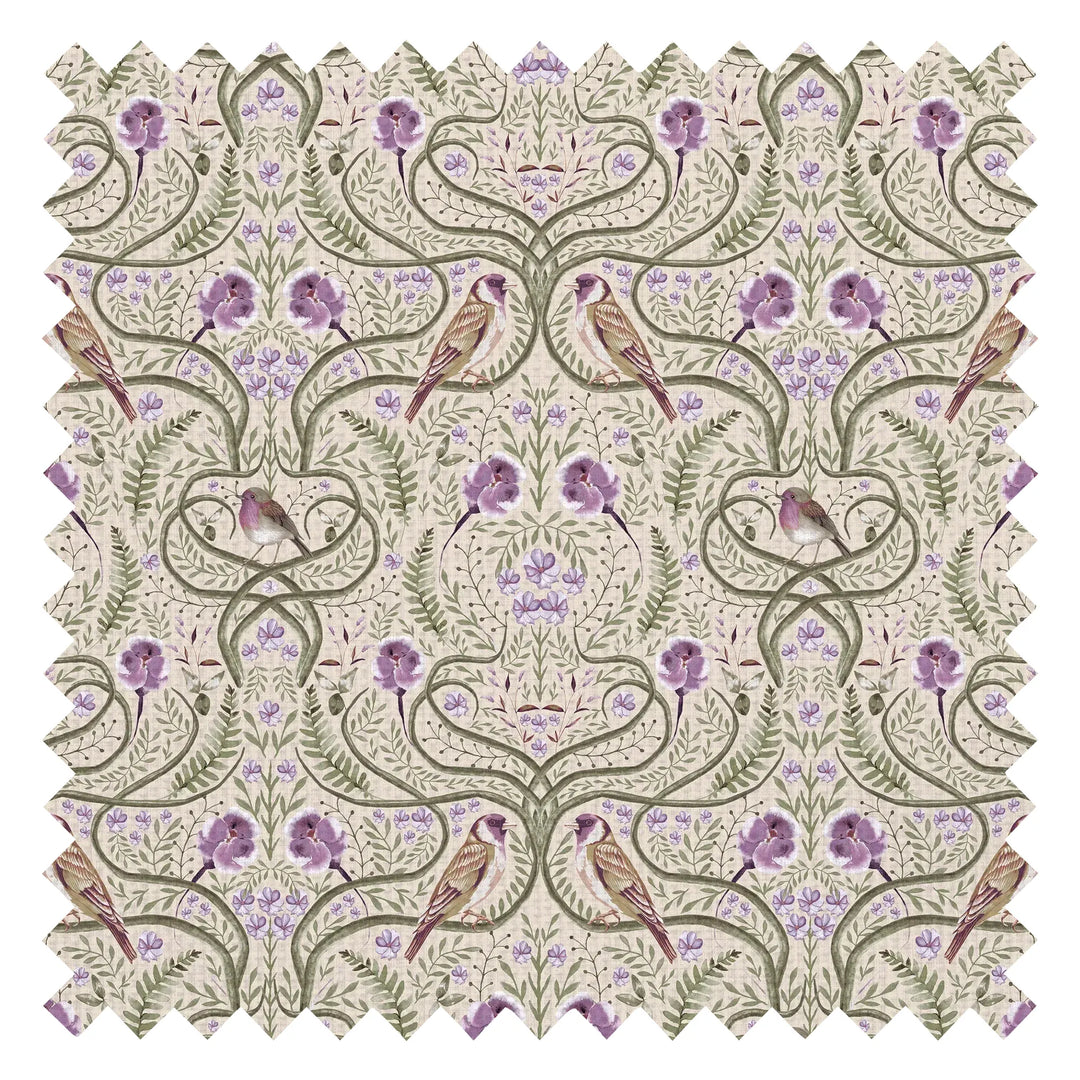 The Gilded Garden Fabric in Lilac
