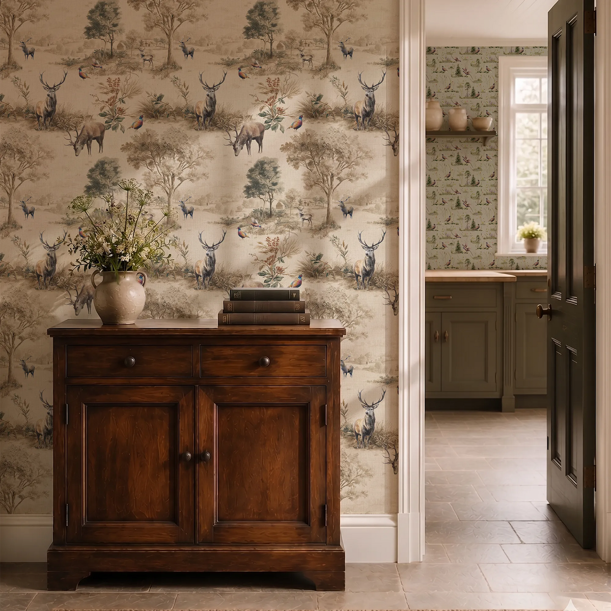 Sovereign Glen Wallpaper in Rustic Neutrals
