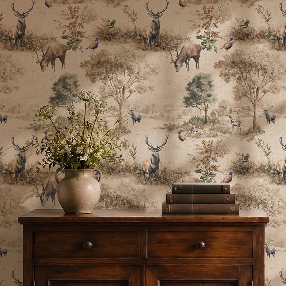 Sovereign Glen Wallpaper in Rustic Neutrals