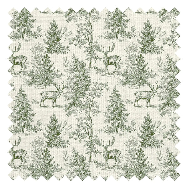Distant Antlers Fabric in Green